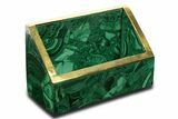 Wide Malachite Business Card Holder - DR Congo #335723-1
